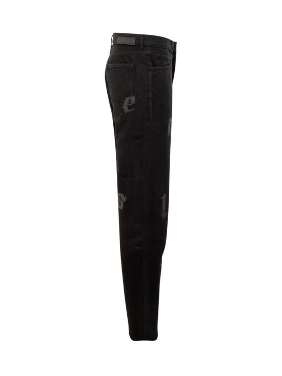 25FW 팜앤젤스 로고 디테일 데님 팬츠 PMYA041F25DEN001 1010 Black - PALM ANGELS