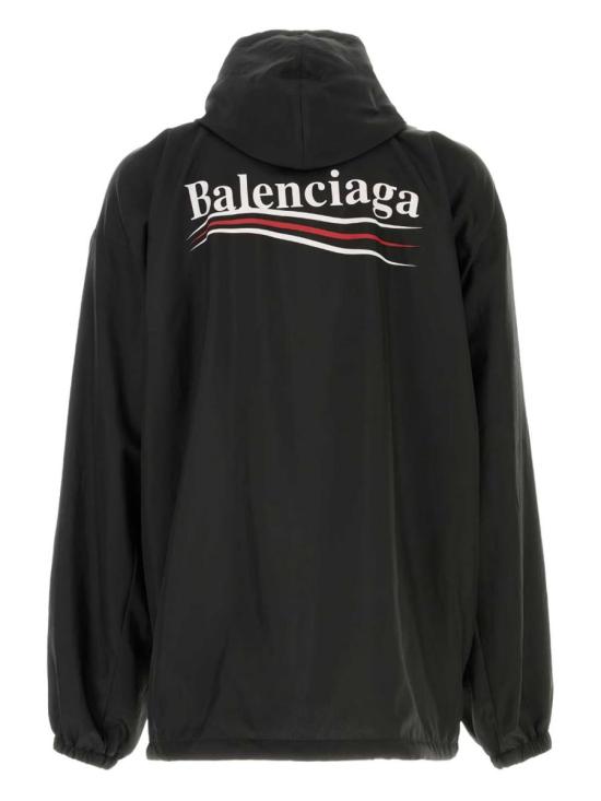 25FW 발렌시아가 로고 레인 자켓 839088TSO351000 Black - BALENCIAGA