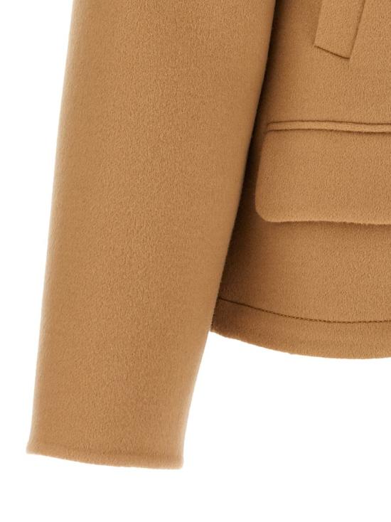 25FW 구찌 포인티드 칼라 울 집업 재킷 823859Z7ASL2668 Beige - GUCCI