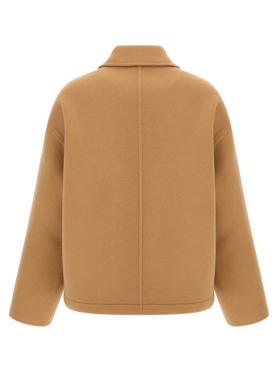 25FW 구찌 포인티드 칼라 울 집업 재킷 823859Z7ASL2668 Beige - GUCCI