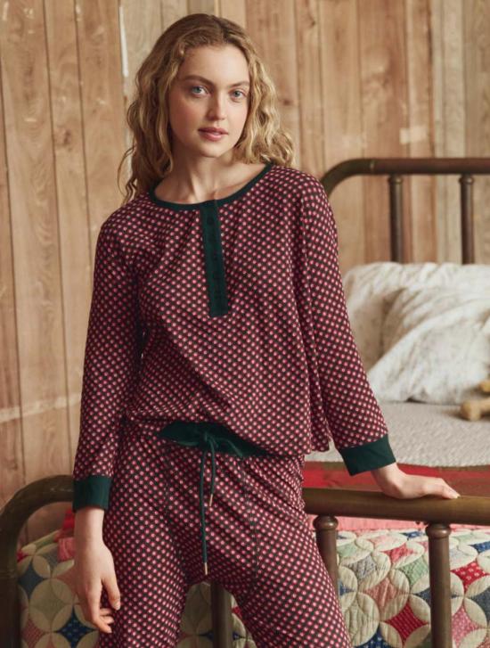  더 그레이트 언더웨어 . 저지 롱 존 | 데이지 타이 프린트 - THE GREAT