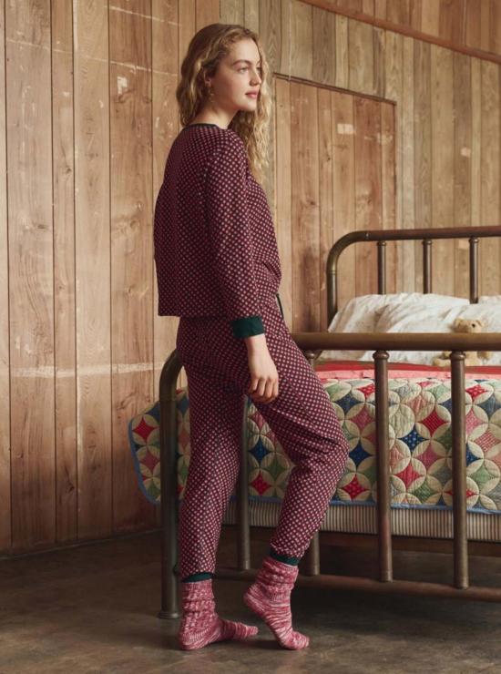  더 그레이트 언더웨어 . 저지 롱 존 | 데이지 타이 프린트 - THE GREAT