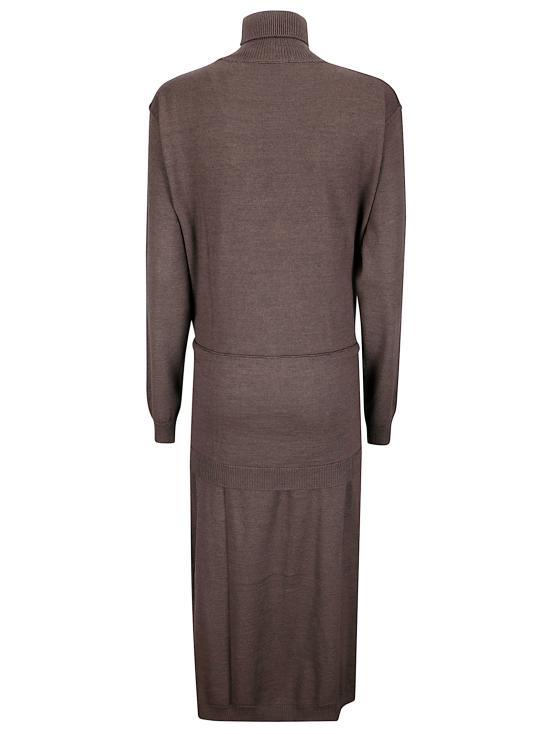 25FW 르메르 메리노 블렌드 트롱프뢰유 드레스 DR1082LK087 BR397 DARK CACAO - LEMAIRE