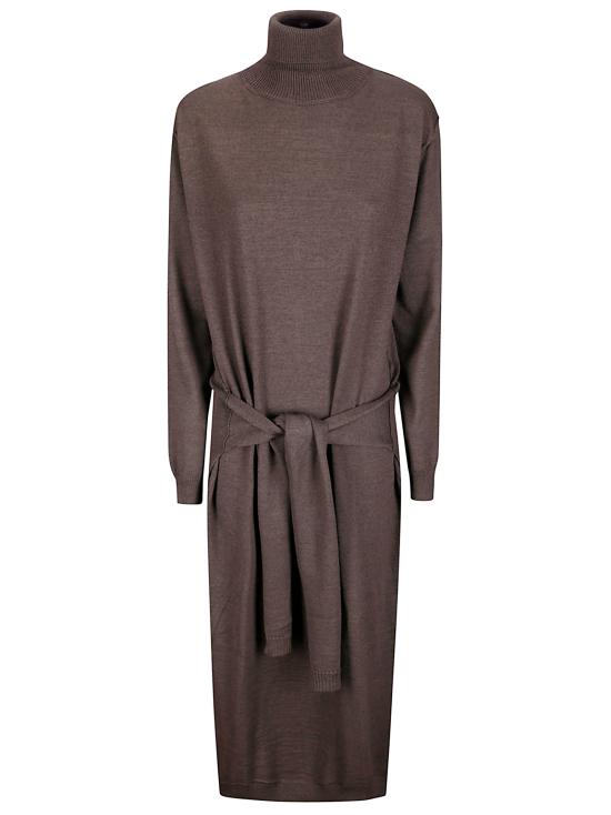 25FW 르메르 메리노 블렌드 트롱프뢰유 드레스 DR1082LK087 BR397 DARK CACAO