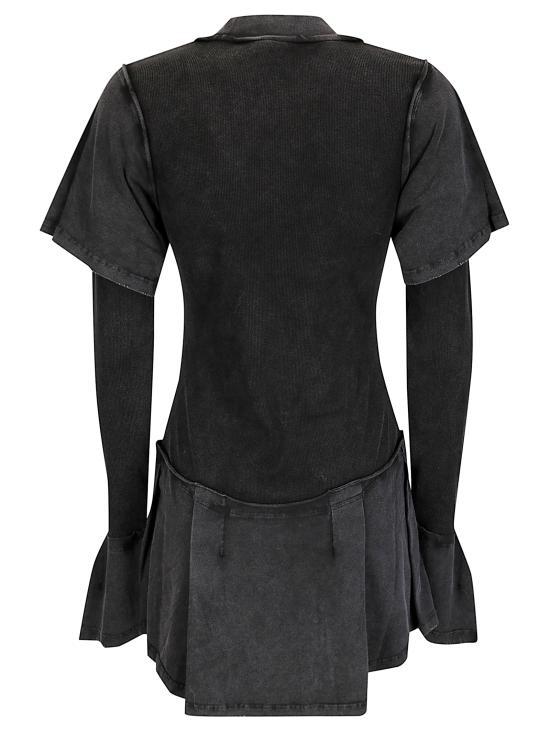 25FW 노올스 숏 원피스 AW25BELDR0BLWA BLACKWASH BLACK WASH - KNWLS