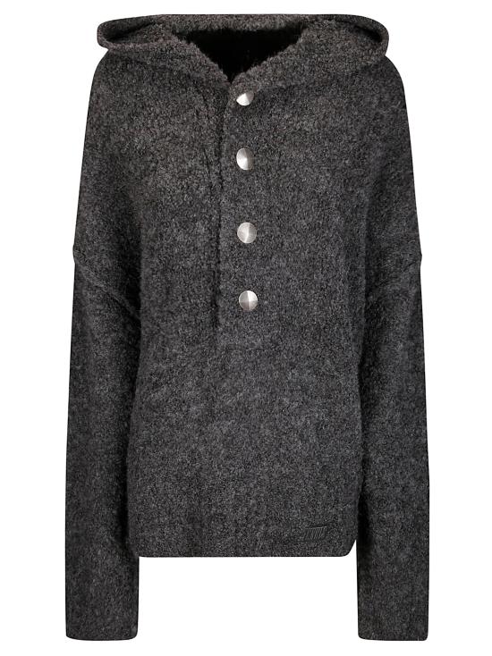 25FW 노올스 후드 티셔츠 AW25MANDJ0GR GREY