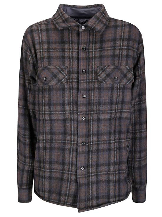 25FW 마르지엘라 퀼티드 셔츠 자켓 S51DT0024MTN117 860 Anthracite Brown Check - MAISON MARGIELA