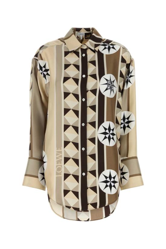 25SS 로에베 셔츠 S616Y05X49 BEIGEMULTICOLOR Printed