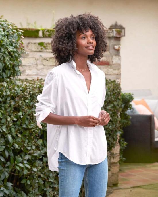  프랭크 앤 에일린 셔츠 프랭크 앤 아일린 아일린 릴렉스 버튼업 셔츠 화이트 - FRANK & EILEEN