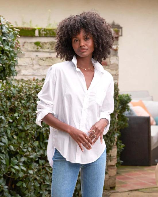  프랭크 앤 에일린 셔츠 프랭크 앤 아일린 아일린 릴렉스 버튼업 셔츠 화이트 - FRANK & EILEEN