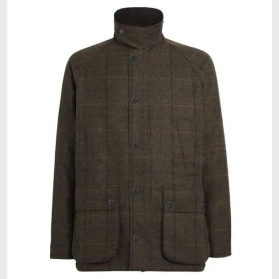 바버 자켓 어스 베데일 체크 울 재킷 브라운 - BARBOUR