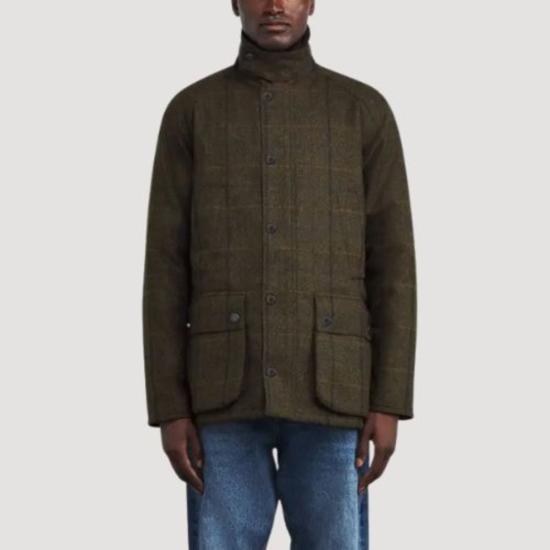  Barbour US 자켓 바버 어스 베데일 체크 울 재킷 브라운