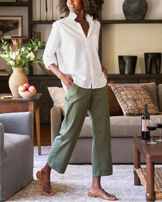  프랭크 앤 에일린 스트레이트 팬츠 프랭크 & 일린 웨스트포트 팬트 그린 - FRANK & EILEEN