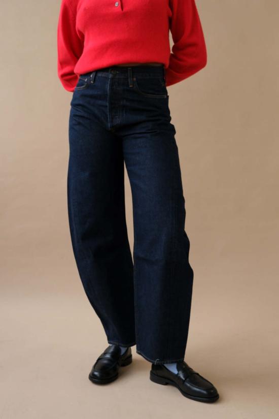  에이골디 데님 팬츠 아골드 루나 피스드 진 린스