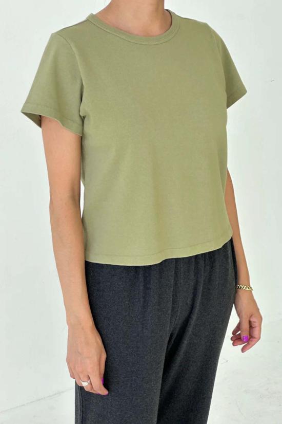  르 본 숍 반팔 티셔츠 르 봉 숍 리틀 보이 티 민트 더스트 - Le Bon Shoppe