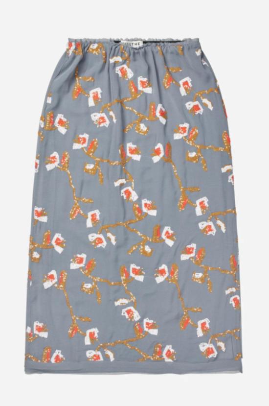  문테 미디 스커트 Munthe Omi 스팽글 자수  그레이 - MUNTHE