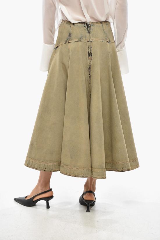  살바토레 페라가모 데님 스커트 13F9580775877 001LA Gray - SALVATORE FERRAGAMO