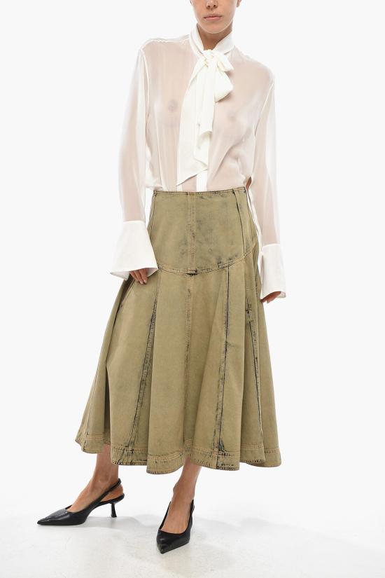  살바토레 페라가모 데님 스커트 13F9580775877 001LA Gray - SALVATORE FERRAGAMO