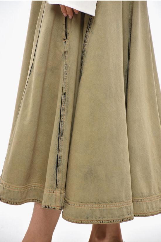  살바토레 페라가모 데님 스커트 13F9580775877 001LA Gray - SALVATORE FERRAGAMO