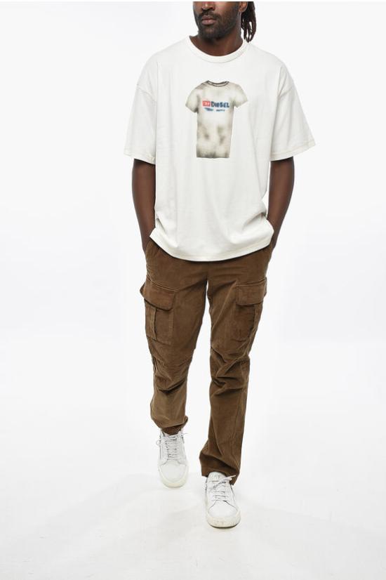  디젤 반팔 티셔츠 A12914 0AKAK 141 White - DIESEL