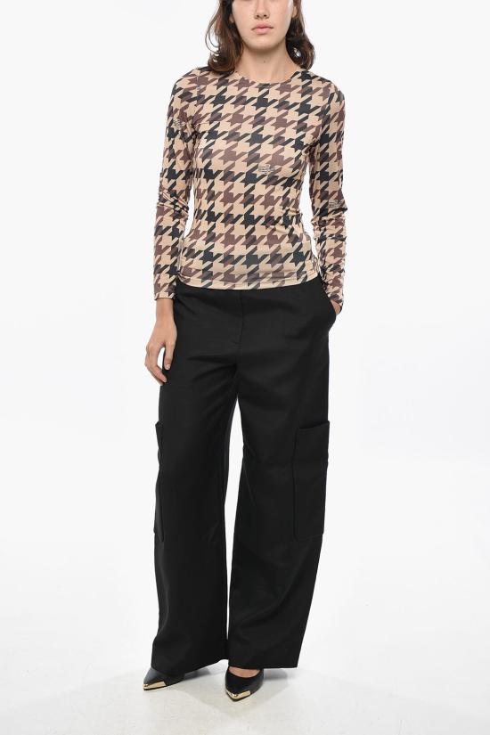  록 긴팔 티셔츠 R0CA179 JP 56 Brown - ROKH