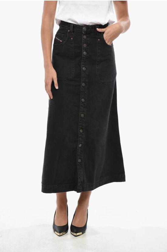  디젤 데님 스커트 A04923 09B88 02 Black