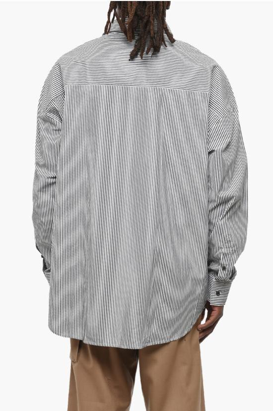  디젤 긴팔 셔츠 A10683 0DNAN 9XX Black White - DIESEL