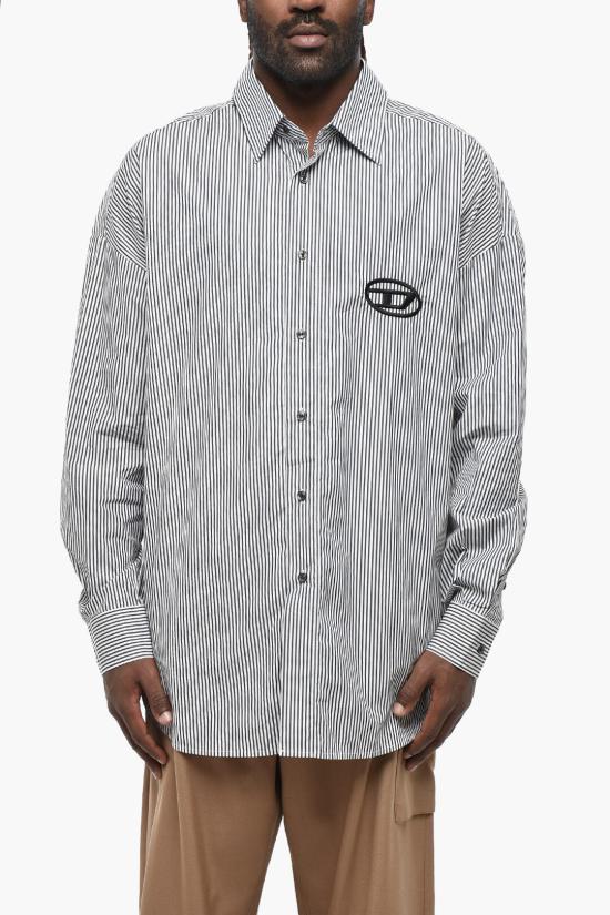  디젤 긴팔 셔츠 A10683 0DNAN 9XX Black White