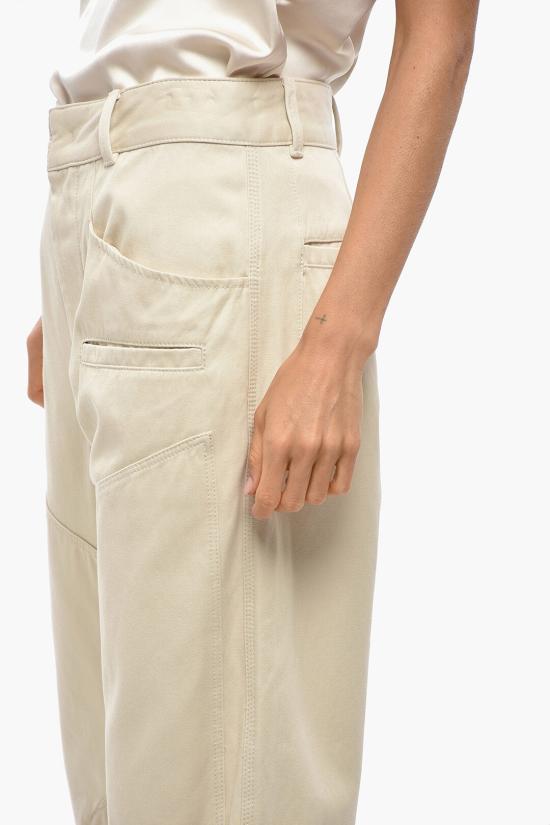  이자벨마랑 스트레이트 팬츠 PA0432FA B4G02I 23EC Beige - ISABEL MARANT