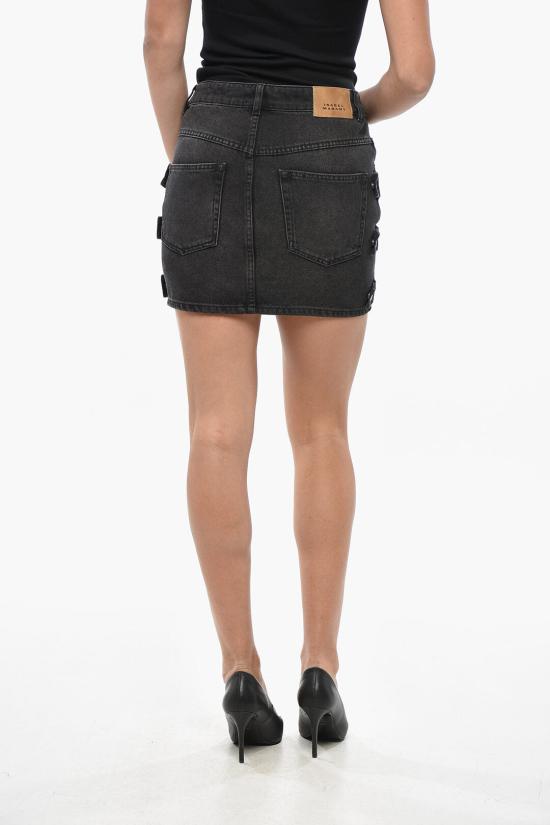  이자벨마랑 데님 스커트 JU0246FA B3H02E 02FK Black - ISABEL MARANT
