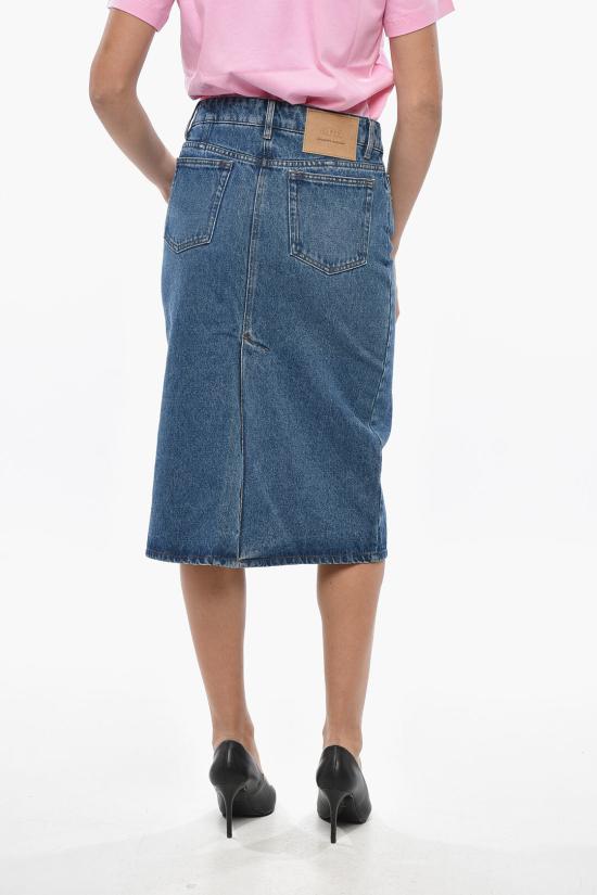  아미 롱 스커트 FSK235 DE0031 480 Blue - AMI