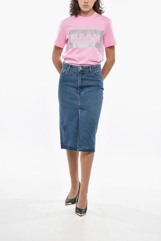  아미 롱 스커트 FSK235 DE0031 480 Blue - AMI