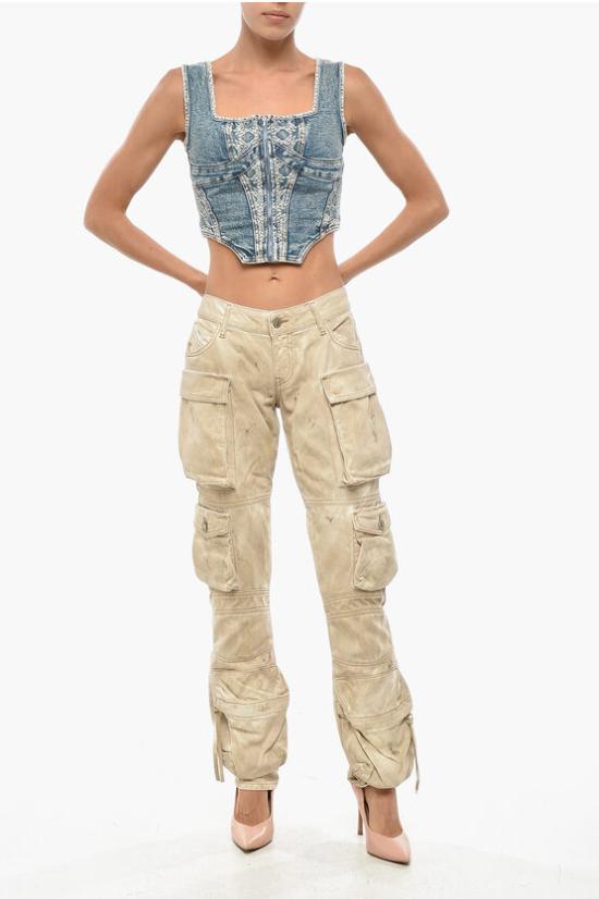  디 아티코 스트레이트 팬츠 236WCP113 D060 519 Beige - THE ATTICO