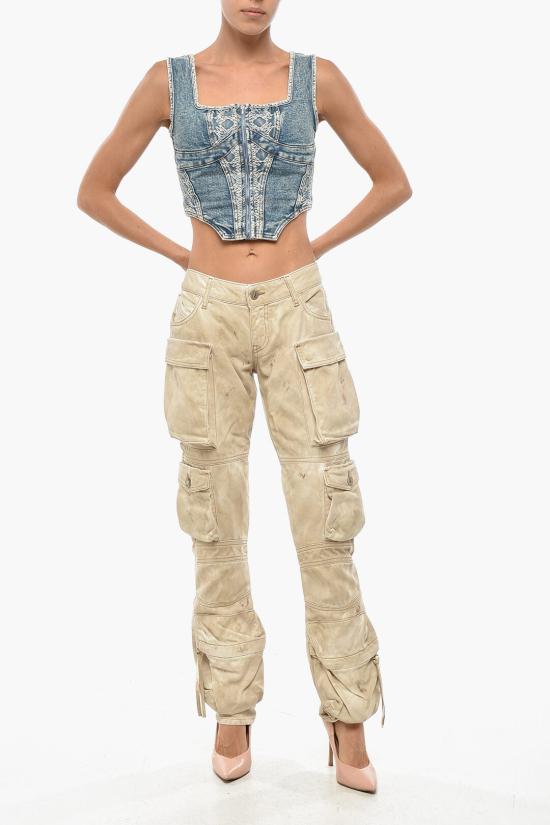  디 아티코 스트레이트 팬츠 236WCP113 D060 519 Beige - THE ATTICO