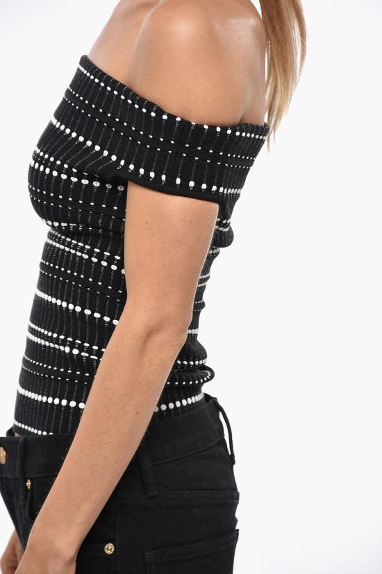  알렉산더 맥퀸 반팔 티셔츠 758551Q1A6P1104 Black White - ALEXANDER MCQUEEN