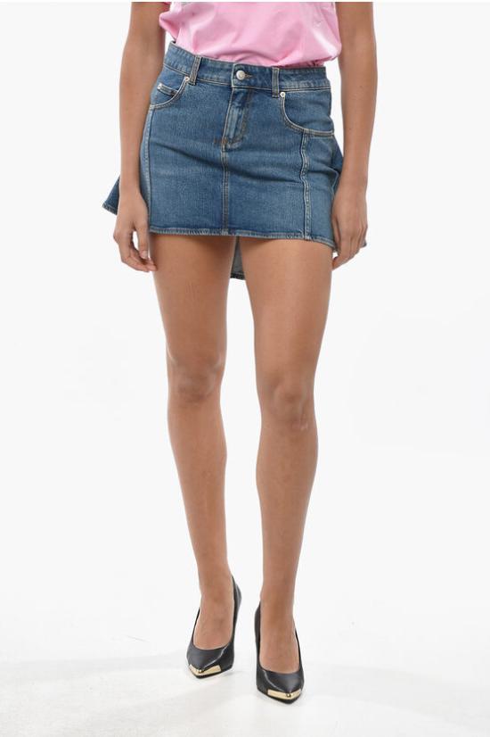  알렉산더 맥퀸 데님 스커트 754745QMACH4164 Light blue