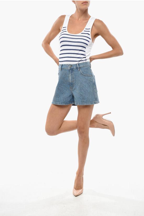  로테이트 데님 숏팬츠 1126391468 1468 Light blue - ROTATE