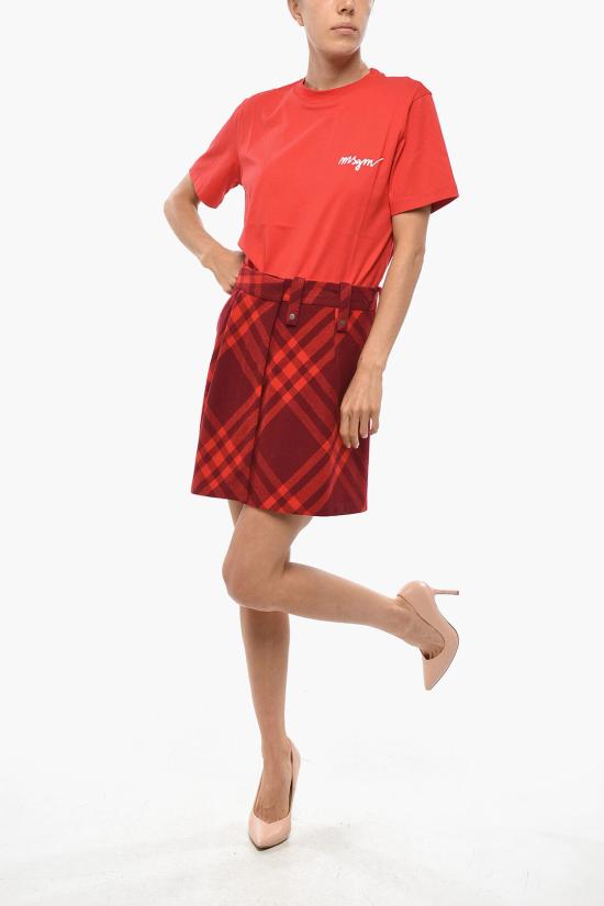  버버리 숏 스커트 8077814 Red - BURBERRY