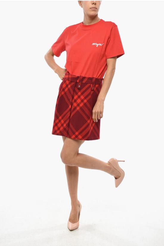  버버리 숏 스커트 8077814 Red - BURBERRY
