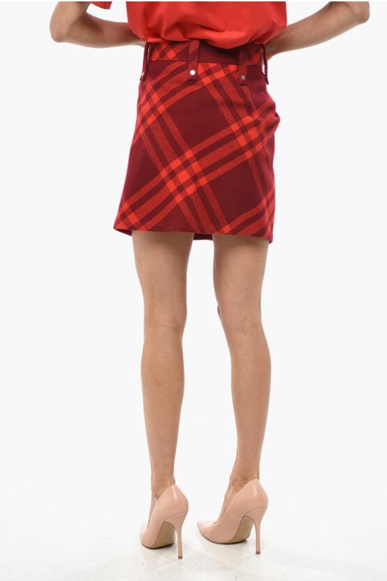  버버리 숏 스커트 8077814 Red - BURBERRY