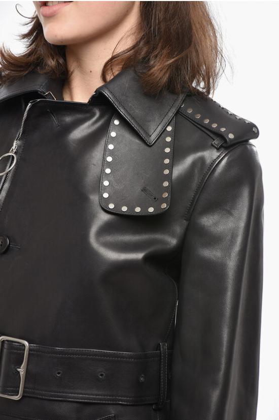  버버리 가죽 자켓 8099330 A1189 Black - BURBERRY