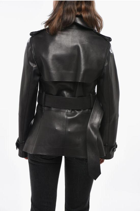  버버리 가죽 자켓 8099330 A1189 Black - BURBERRY