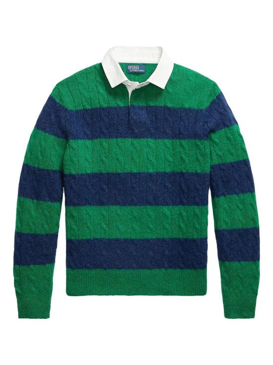 25FW 폴로 랄프로렌 스웨터 710979096001 62929 GREEN NAVY COMBO