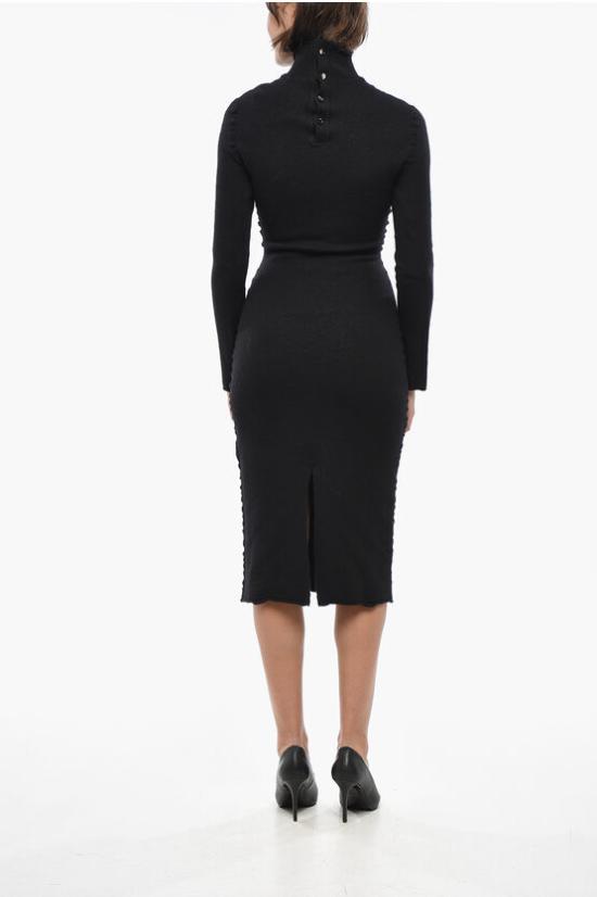  보테가베네타 롱 원피스 798234V4JU0 1000 Black - BOTTEGA VENETA