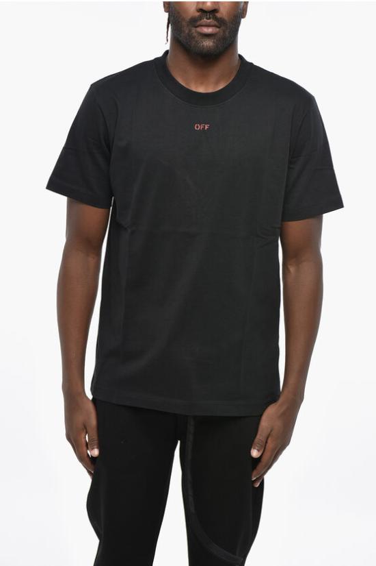  오프화이트 반팔 티셔츠 OMAA027F24JER0021025 Black