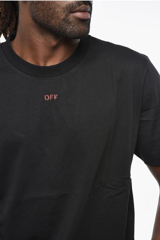  오프화이트 반팔 티셔츠 OMAA027F24JER0021025 Black - OFF WHITE