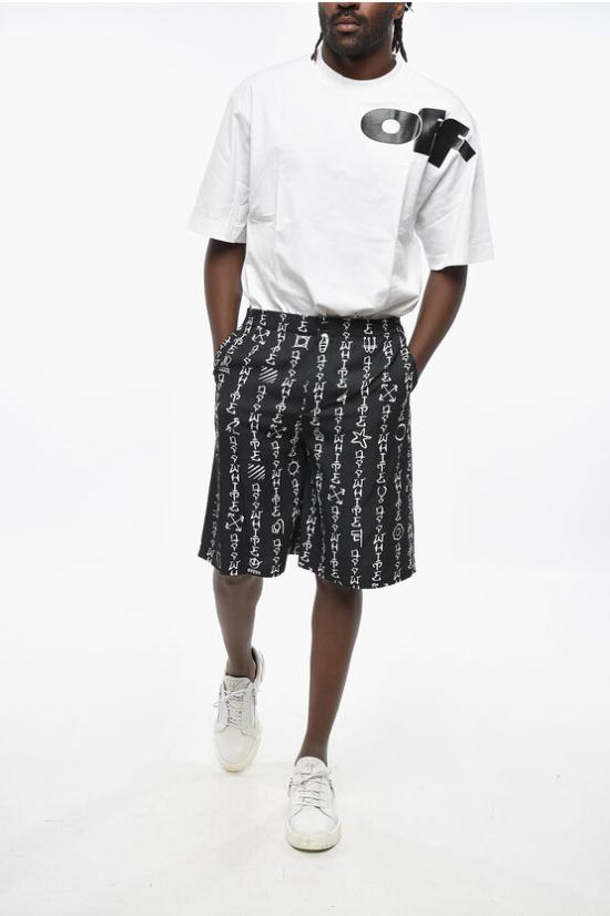  오프화이트 숏팬츠 OMCB092F24FAB0021000 Black - OFF WHITE