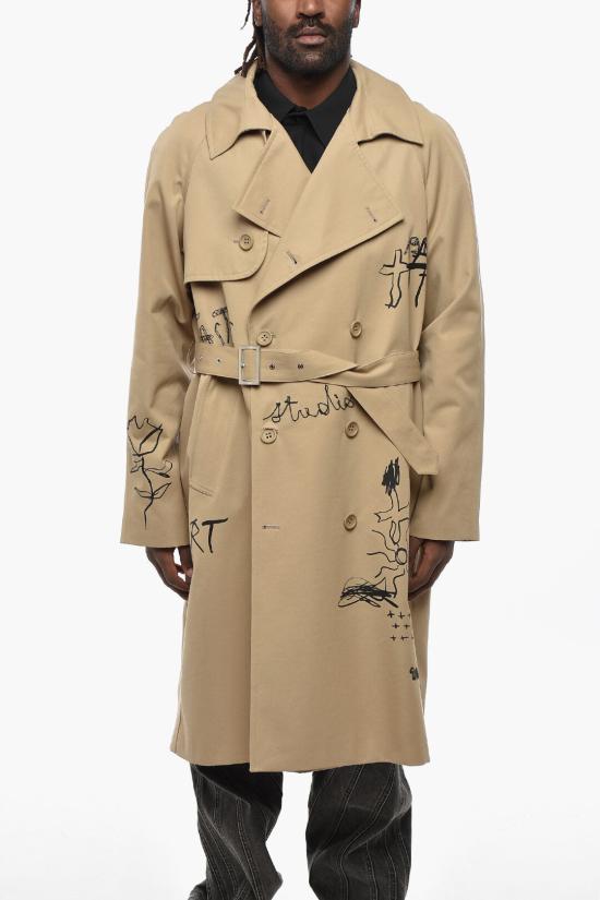  1989 스튜디오 트렌치 코트 MFW24106SCRIBBLECML Beige