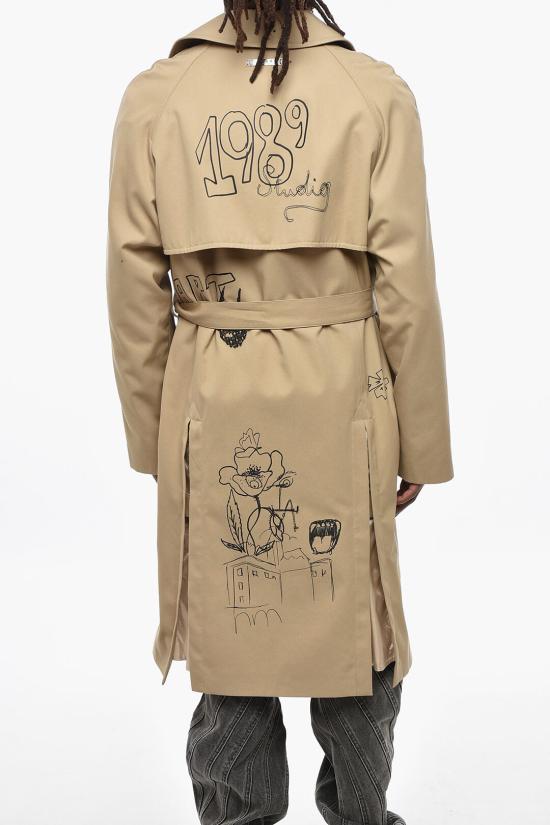  1989 스튜디오 트렌치 코트 MFW24106SCRIBBLECML Beige - 1989 STUDIO