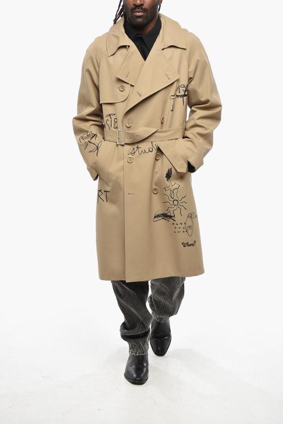  1989 스튜디오 트렌치 코트 MFW24106SCRIBBLECML Beige - 1989 STUDIO